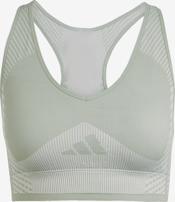ADIDAS PERFORMANCE - Sujetador deportivo en verde: frente