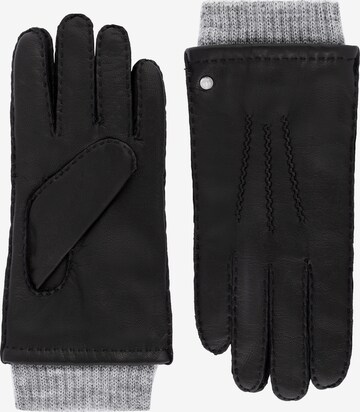 Gants 'Metz' Roeckl en noir : devant