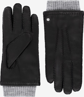 Gants 'Metz' Roeckl en noir : devant