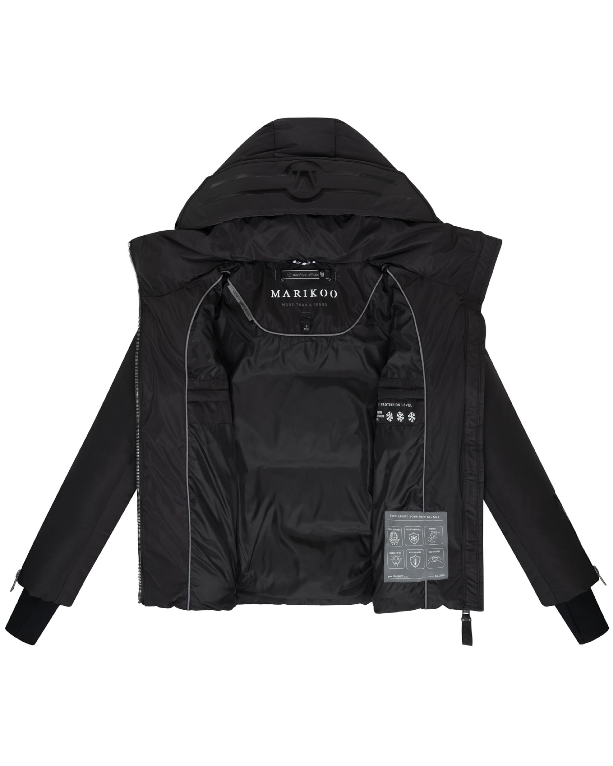 Geacă de iarnă 'Aleyna 16' de la MARIKOO pe negru