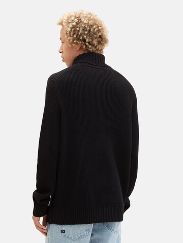 TOM TAILOR DENIM Sweater in Black