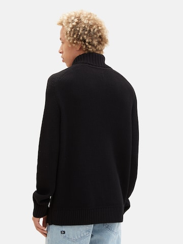 TOM TAILOR DENIM Sweater in Black