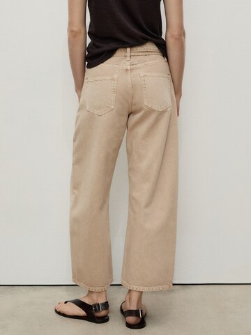 MANGO Wide leg Jeans 'KIKA' in Beige