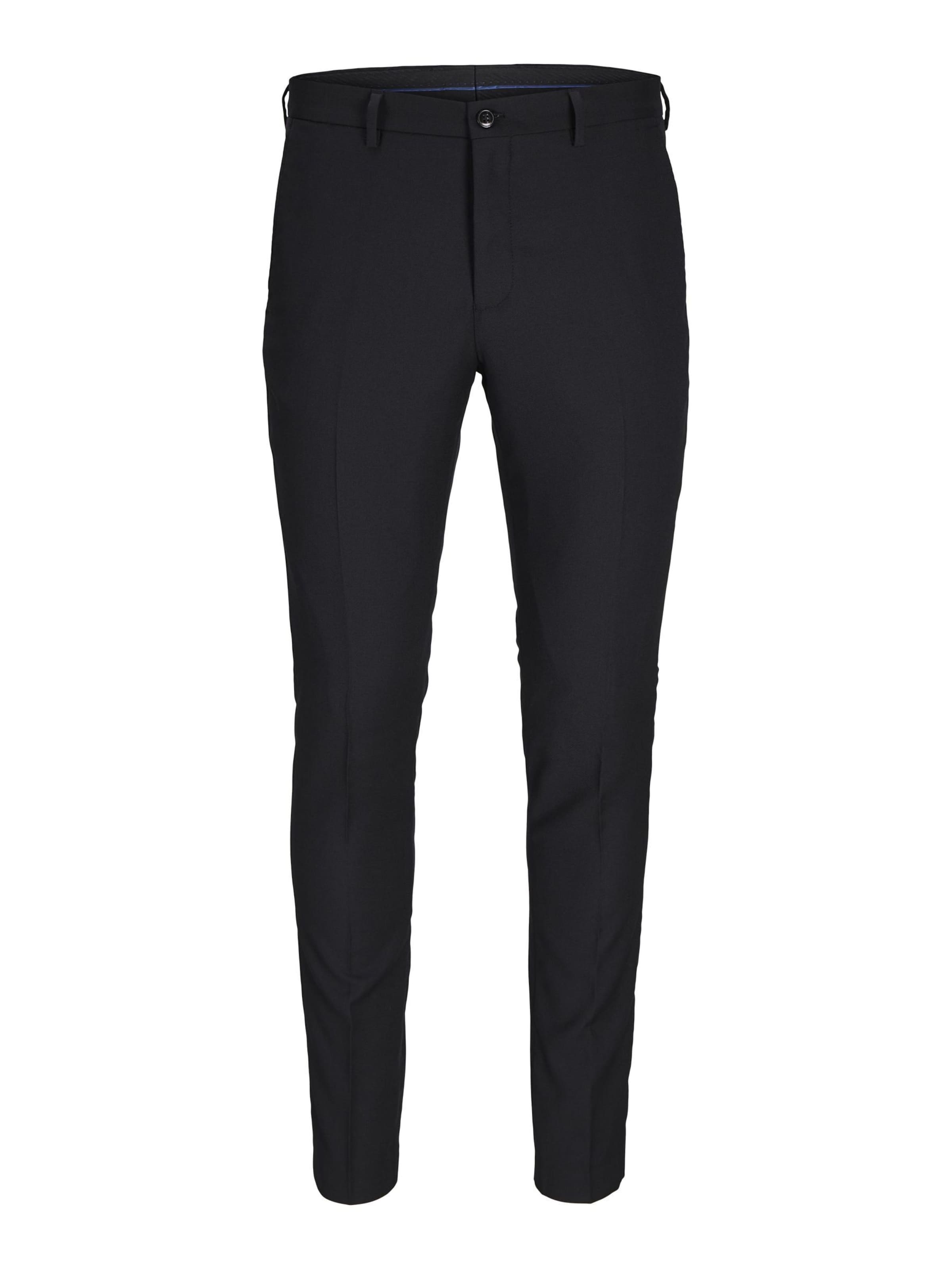 JACK & JONES Slimfit Suorat housut 'Solaris' värissä musta: etupuoli