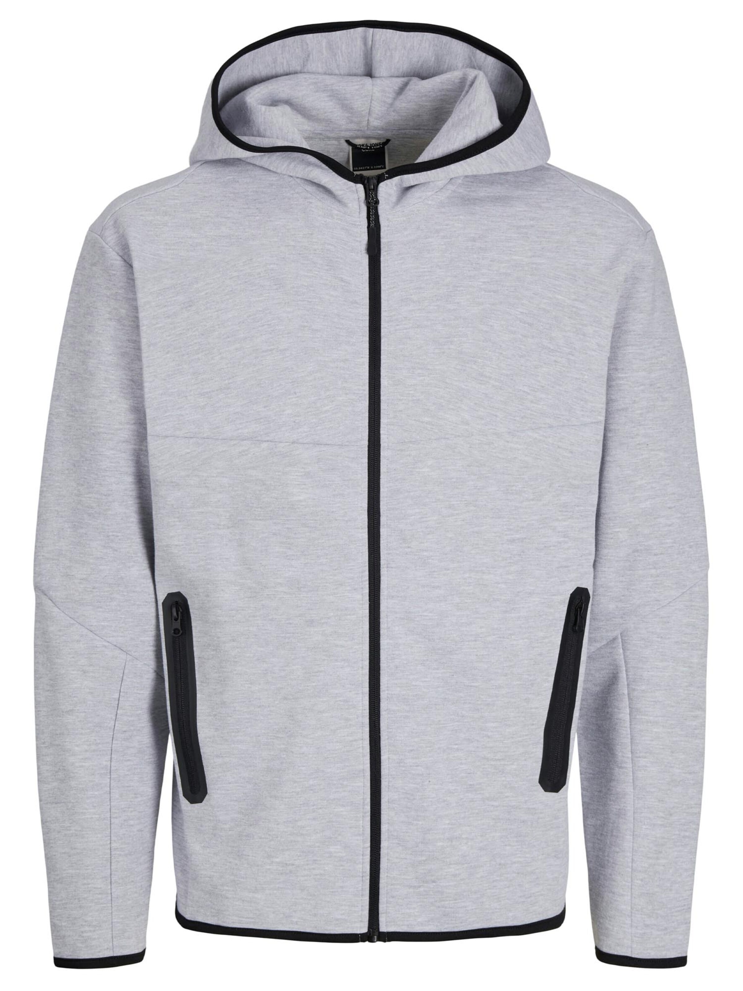 világosszürke JACK & JONES Tréning dzseki 'Fusion' - S, Termék nézet