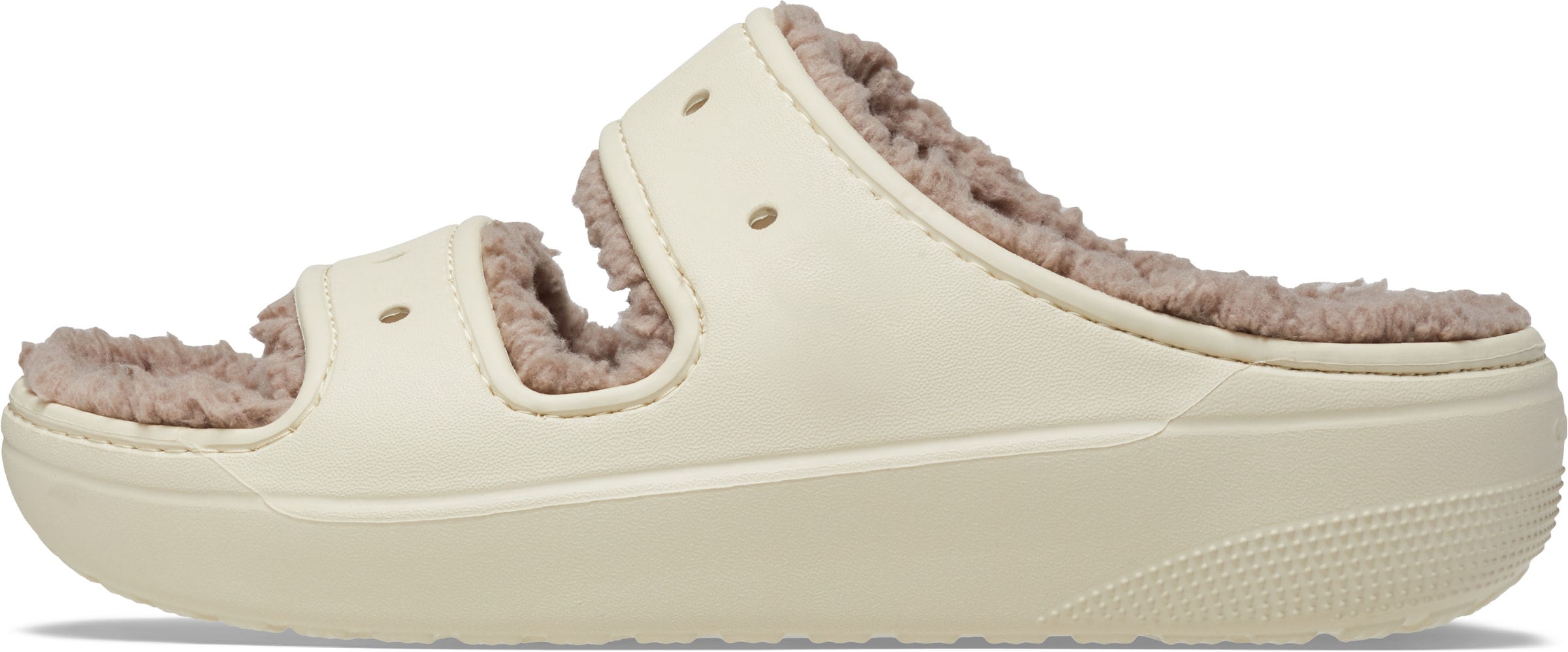 Crocs Mule 'Classic Cozzzy' in Beige: front