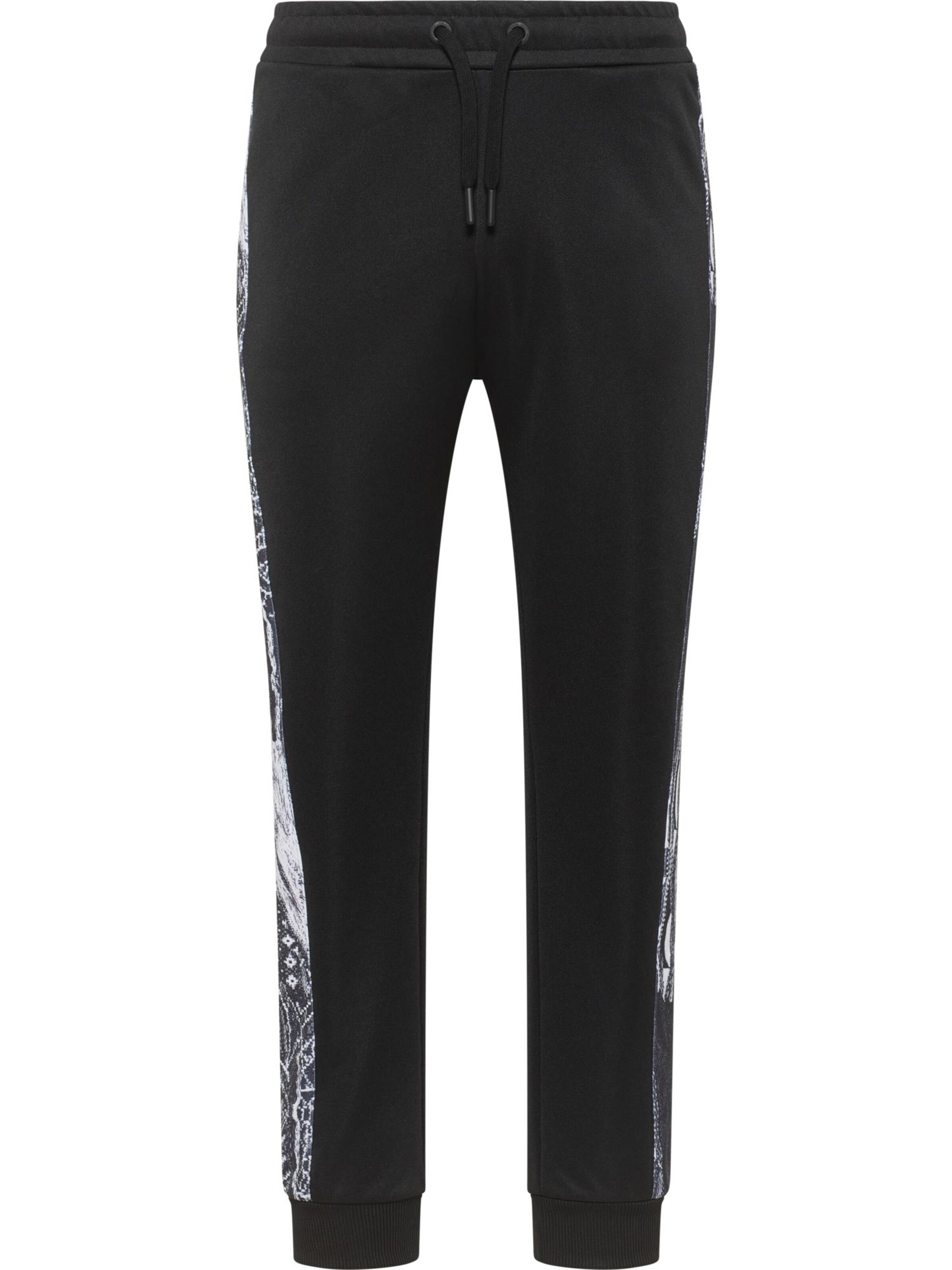 Carlo Colucci Tapered Broek 'Demanega' in Zwart: voorkant