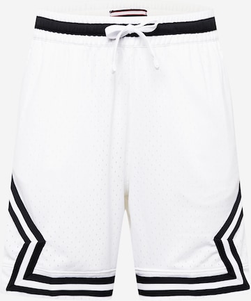 Jordan Workout Pants 'Diamond' in White: front