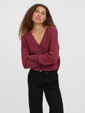 VERO MODA Knit cardigan 'Lea' in Pink: front