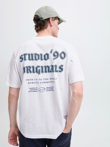 T-Shirt 'JORMEADOWS' JACK & JONES en blanc : devant