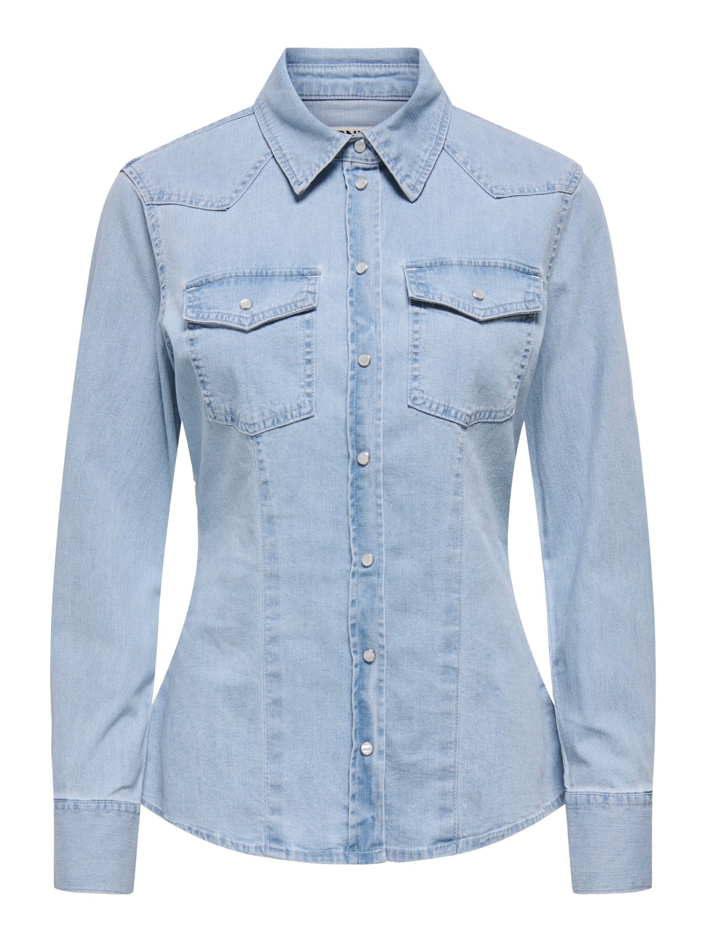 ONLY Blouse 'ONLOlivia' in Blauw: voorkant
