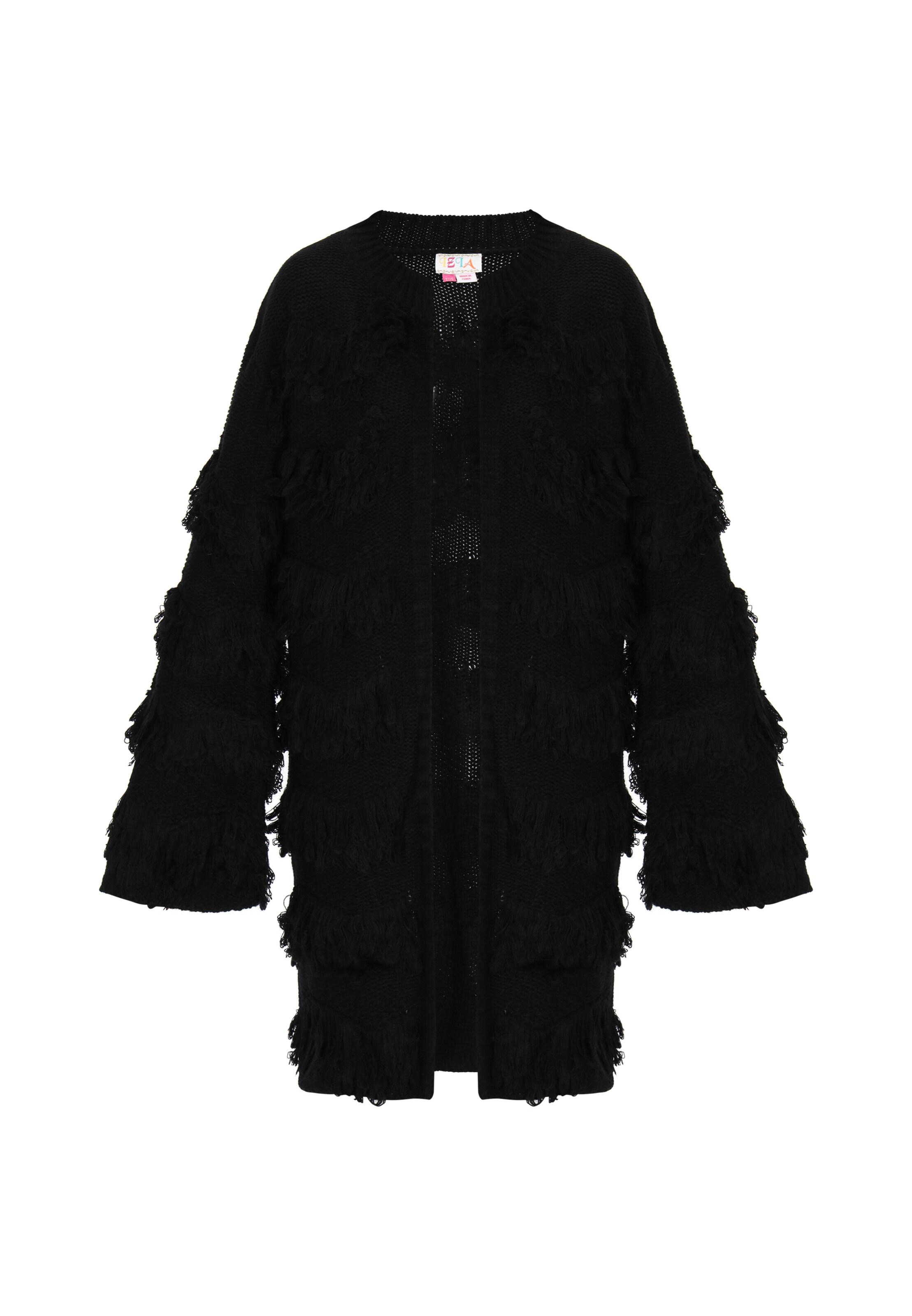 IZIA Strickjacke in Schwarz: Vorderseite