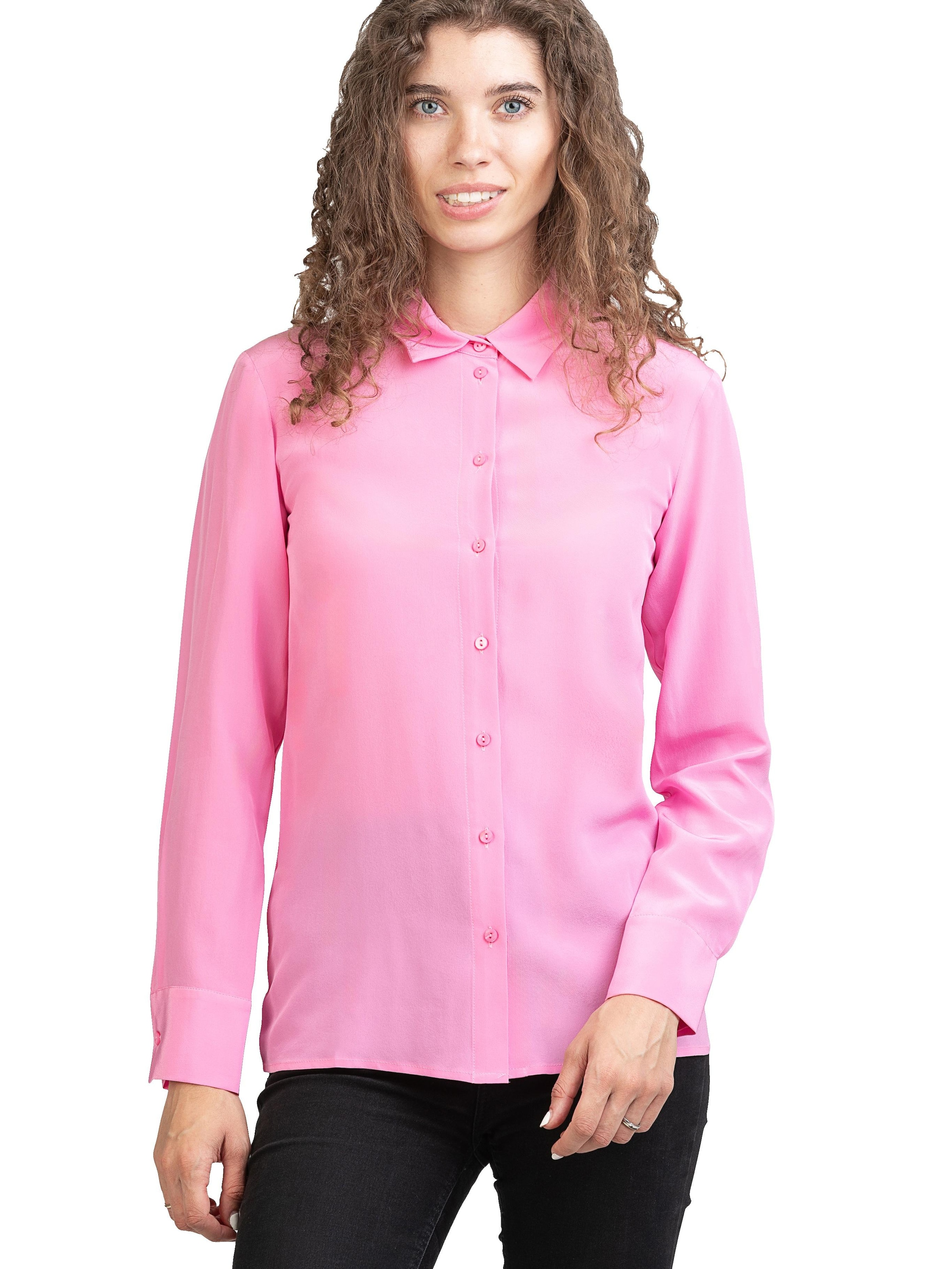 Posh Gear Blouse 'Seidenbluse Collettoseta' in Roze