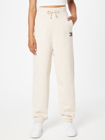 Loosefit Pantalon Tommy Jeans en beige : devant