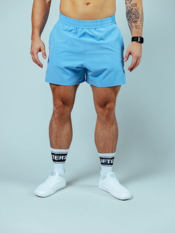 Lifters Slimfit Sporthose 'Raw Gym Shorts - Short Cut'‌‌‌‌‌‌‌‌ in Blau: Vorderseite