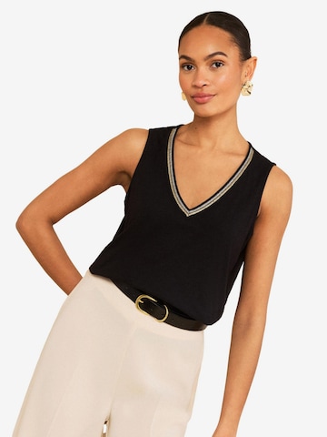 love & roses Top in Schwarz: Vorderseite