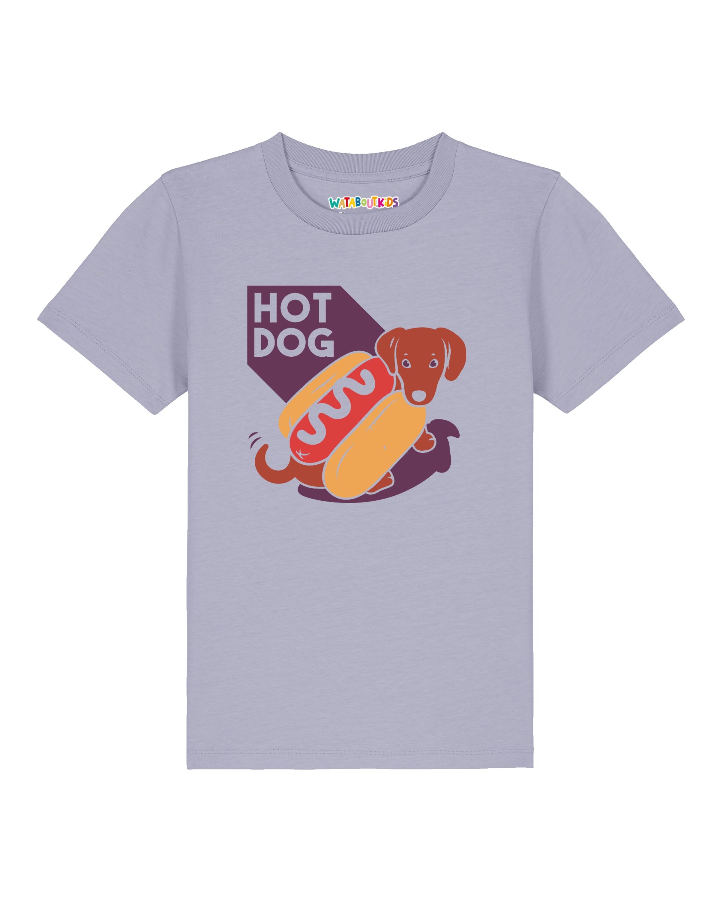 T-Shirt 'Hot Dog' watabout.kids en violet : devant