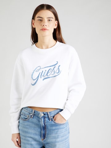 Sweat-shirt GUESS en blanc : devant