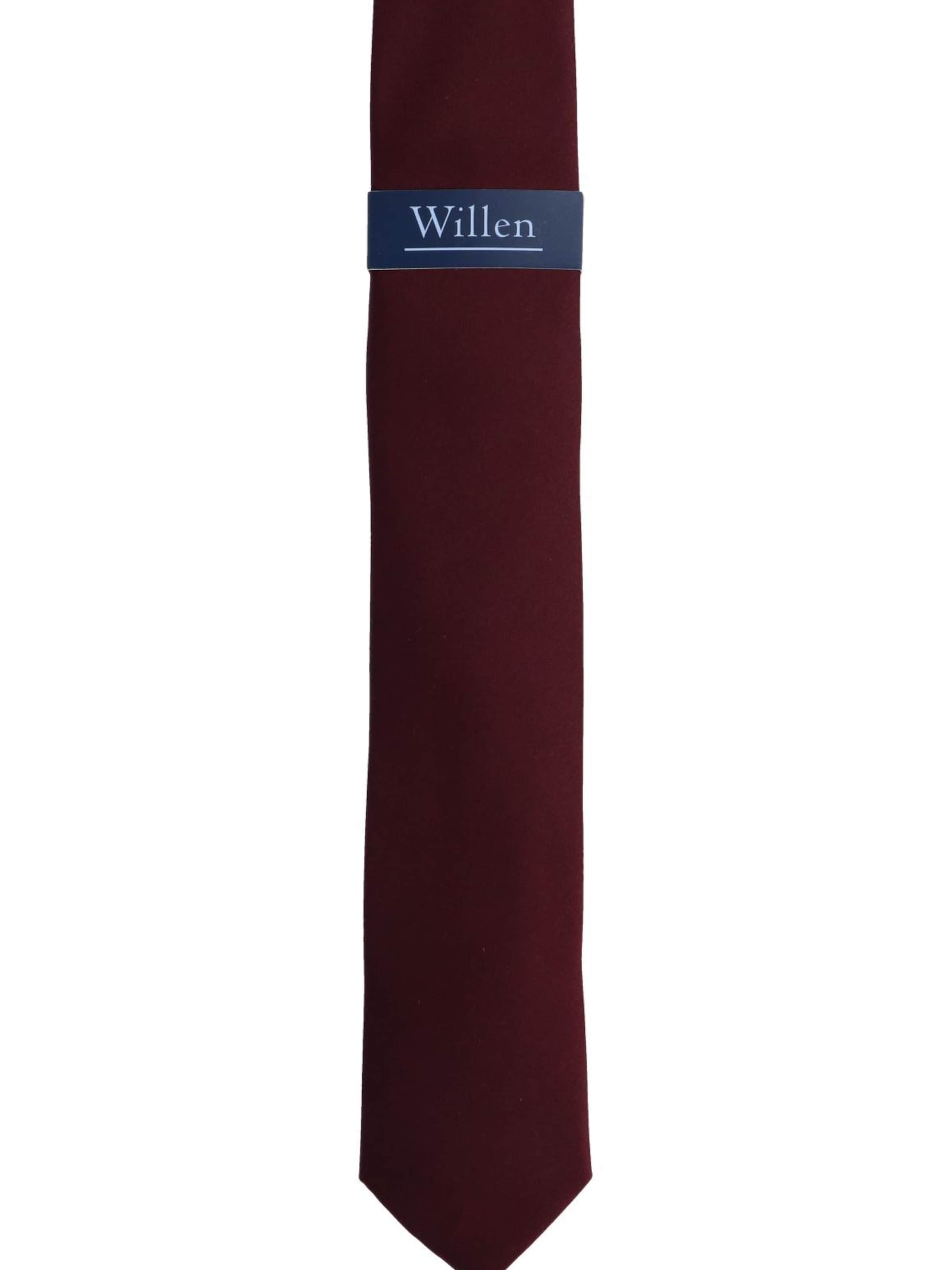 WILLEN Tie 'Uni de Luxe' in Red: front