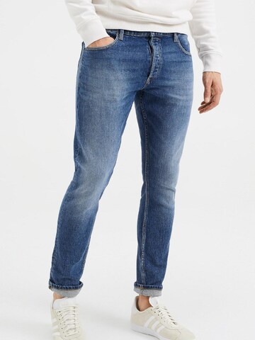 Coupe slim Jean WE Fashion en bleu : devant