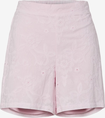 Pantalon PIECES en rose : devant