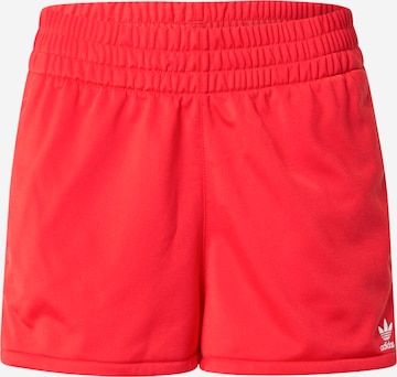 Adidas 3 stripe shorts women's red 2025