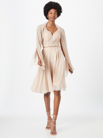 mascara Cocktail Dress in Beige