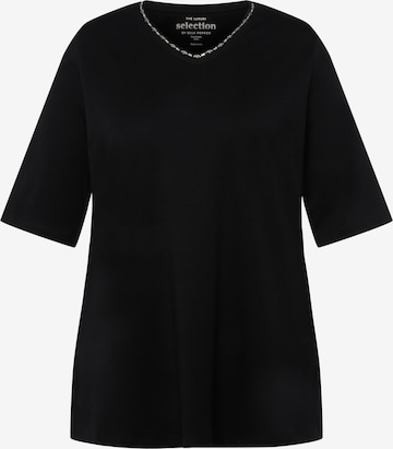 T-shirt Ulla Popken en noir : devant