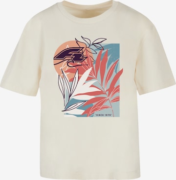 F2 T-Shirt 'Beach Vibes Sommer Style' in Beige: Vorderseite