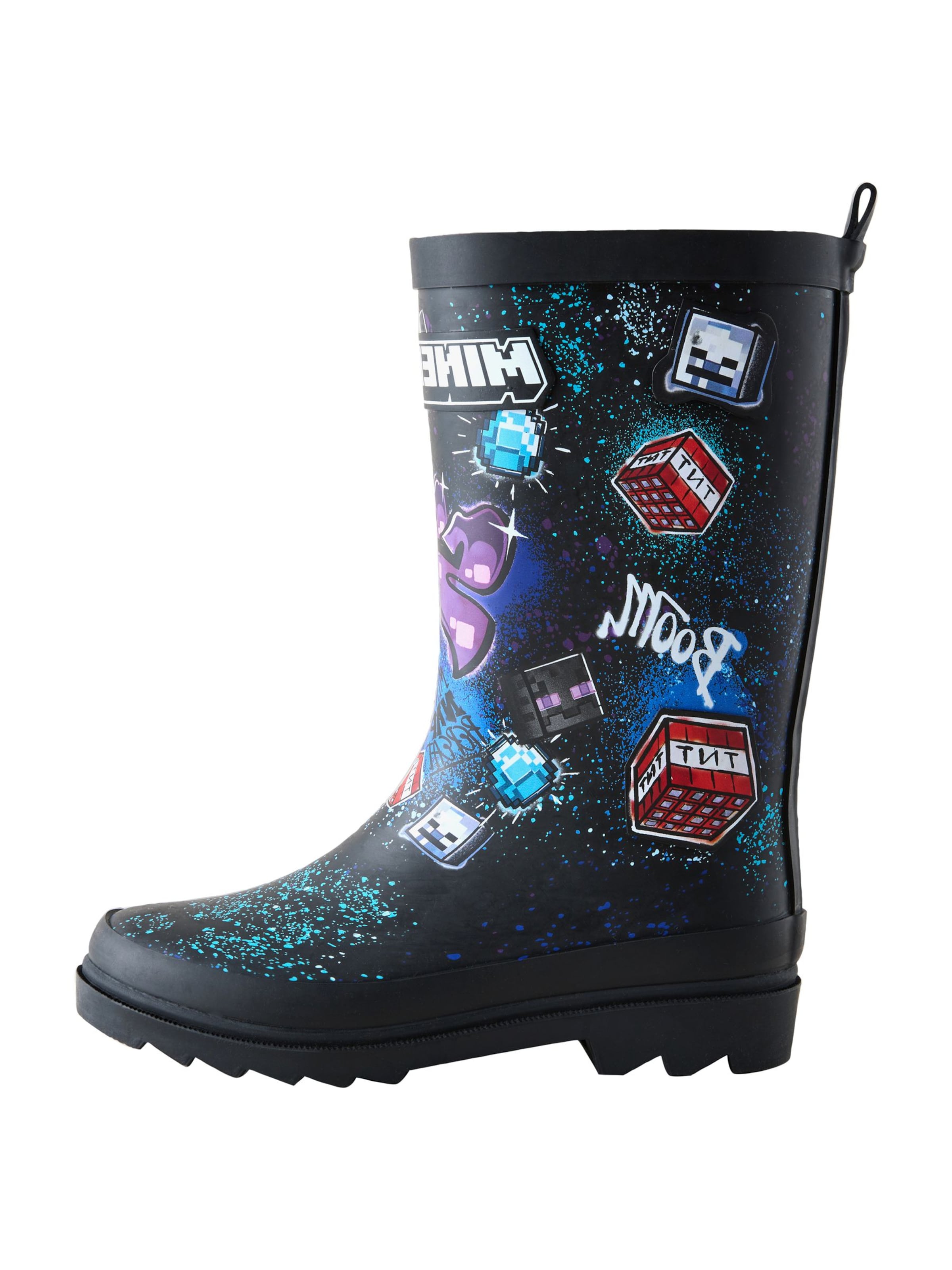 Next Kumisaappaat 'Minecraft' värissä musta: etupuoli