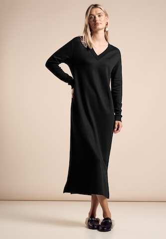 STREET ONE Knitted dress in Black: front