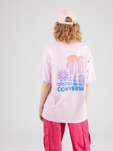 CONVERSE Shirt 'MUSIC FESTIVAL' in Lila: voorkant