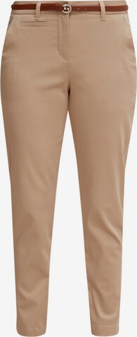 COMMA Slim fit Chino Pants in Beige: front