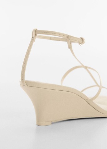 MANGO Sandals 'Celia' in Beige