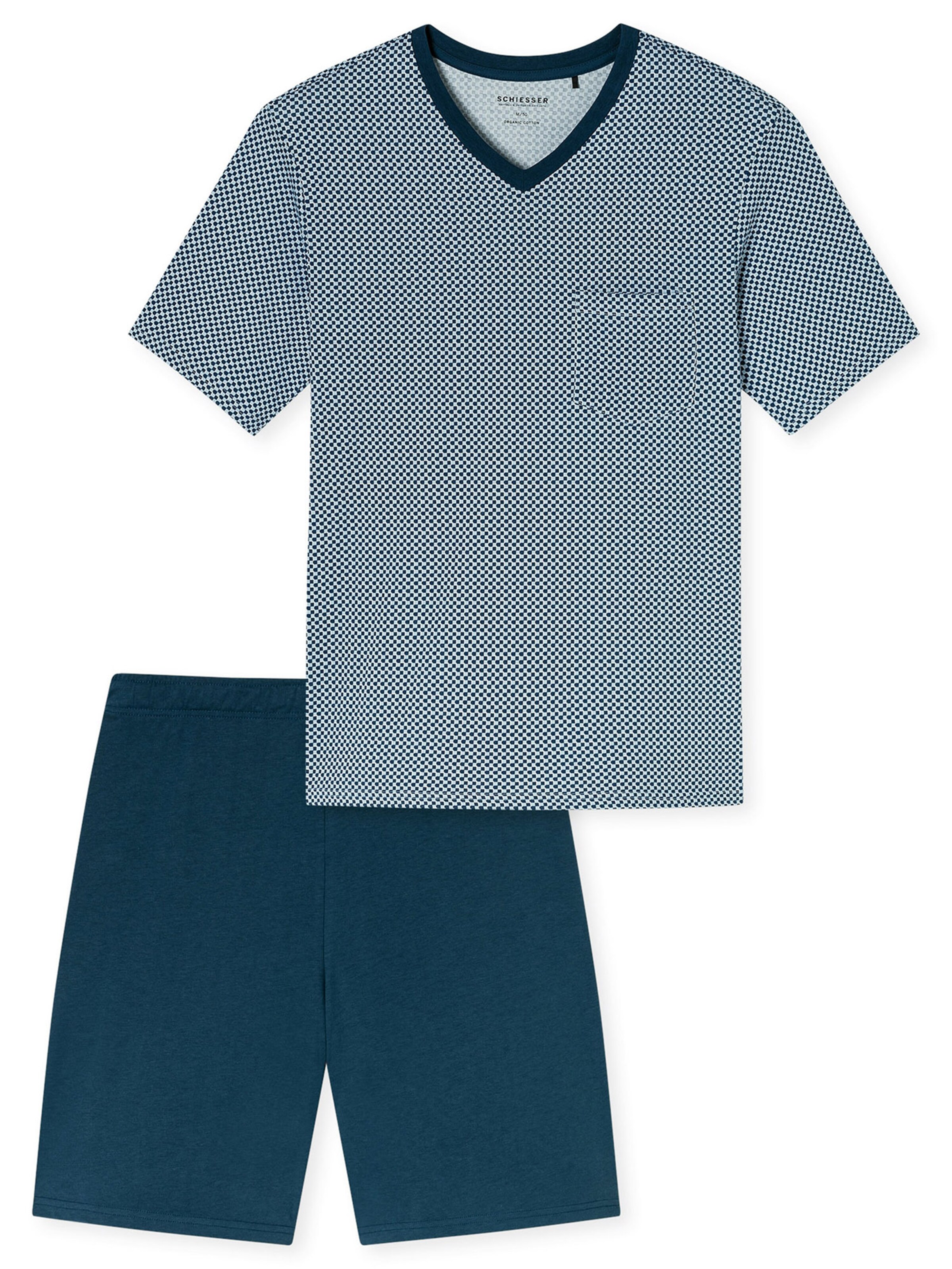 SCHIESSER Shorty ' Comfort Nightwear ' in Blau: Vorderseite