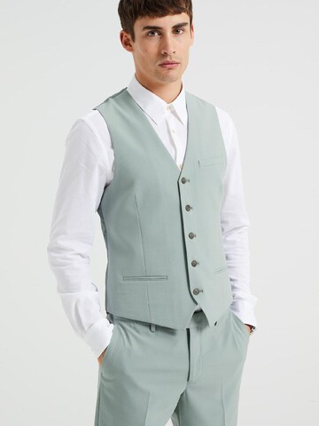 WE Fashion Slim fit Suit vest in Green: front
