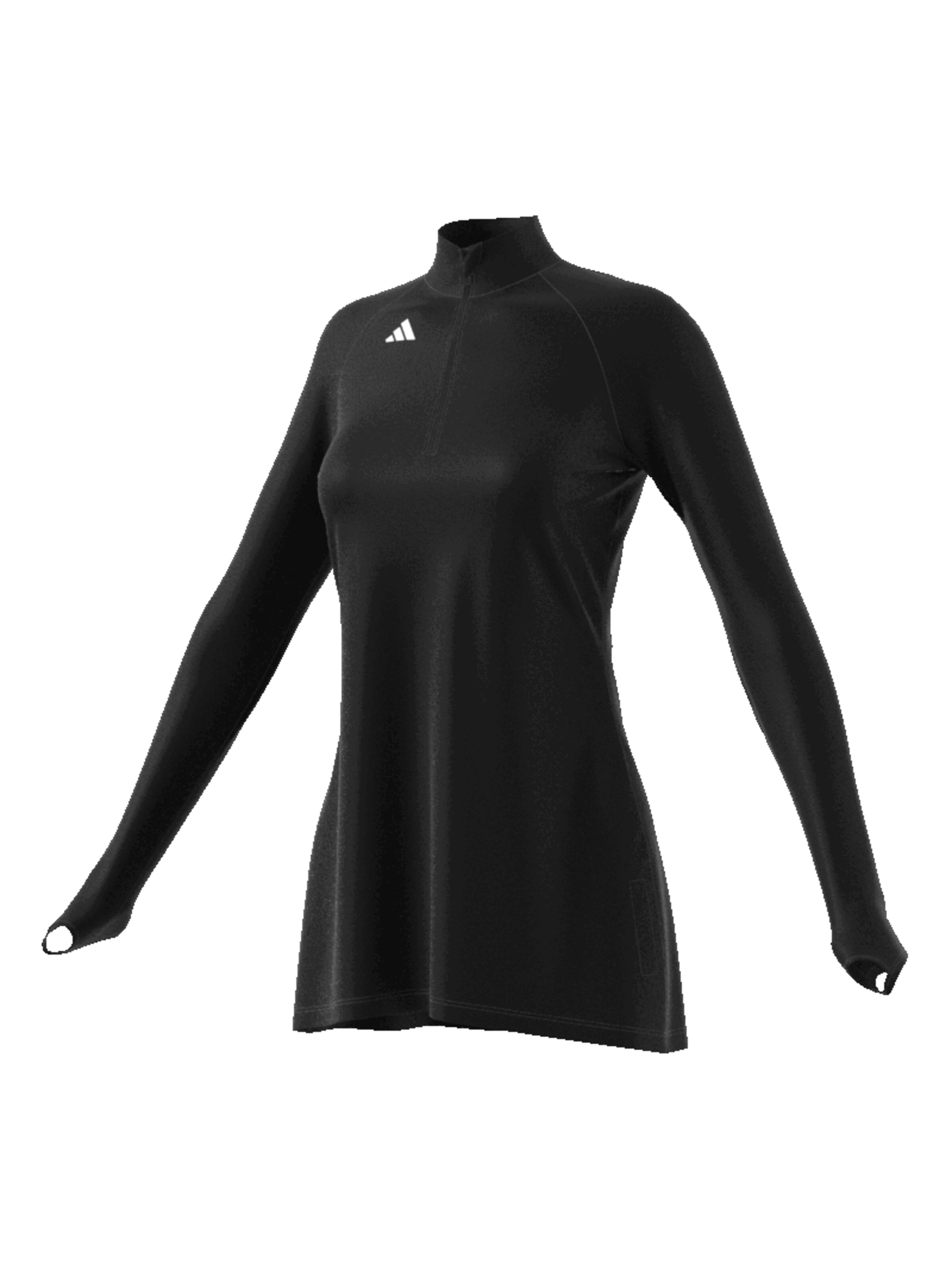 ADIDAS PERFORMANCE - Camiseta funcional '3-Stripes Swim Long Sleeve' en negro
