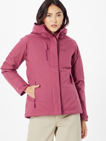 JACK WOLFSKIN - Casaco outdoor 'Troposphere' em roxo: frente