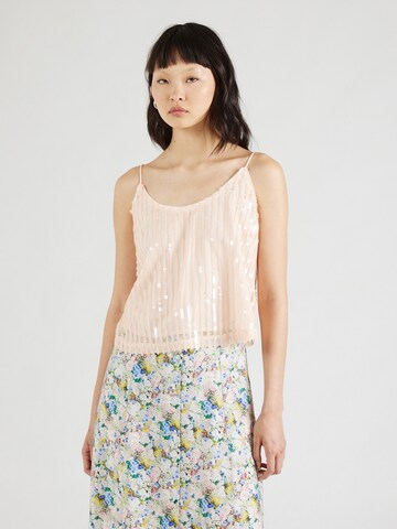 Top 'Naima' di VILA in beige: frontale