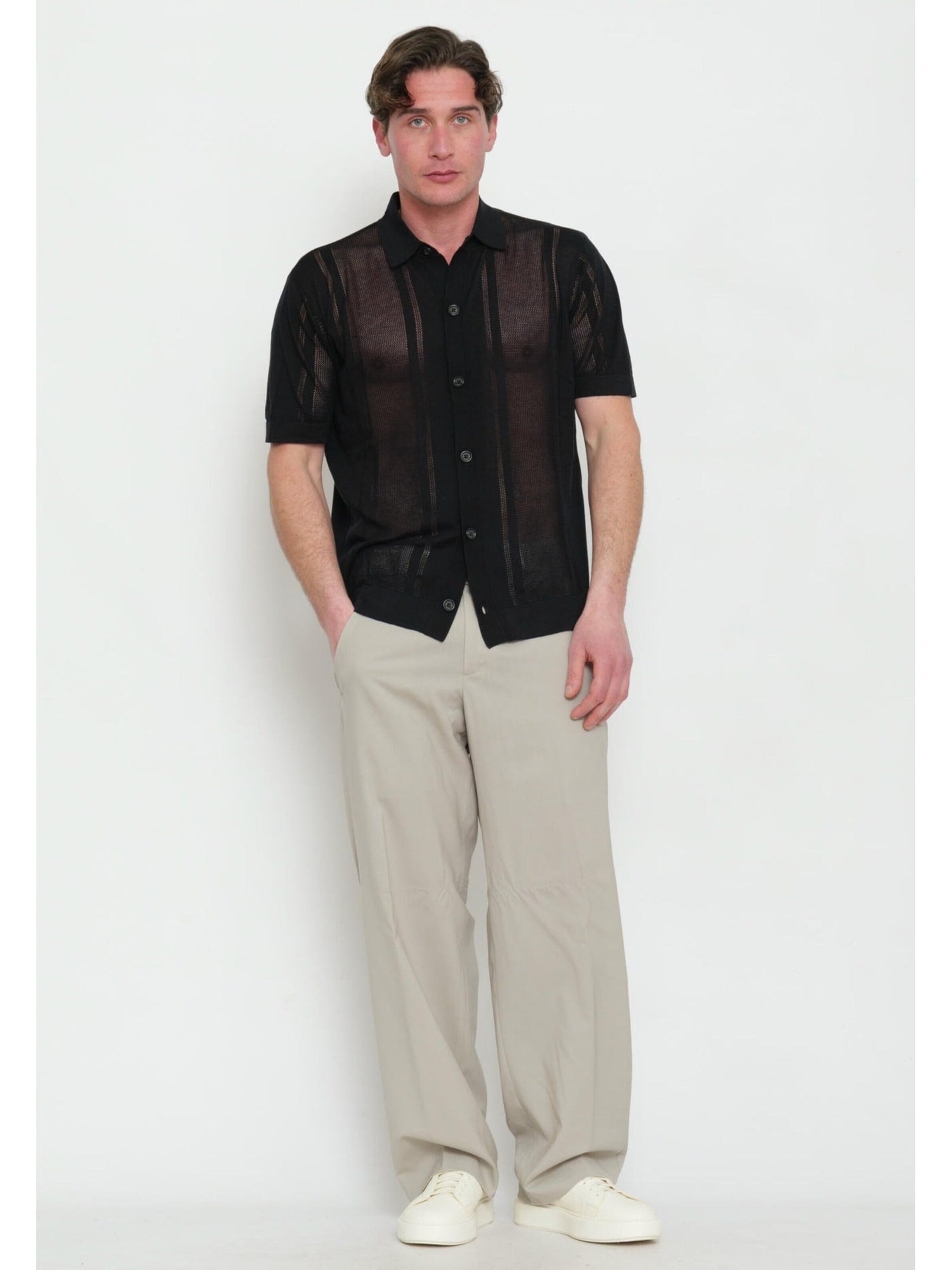 Paolo Pecora Milano Comfort Fit Skjorta i svart