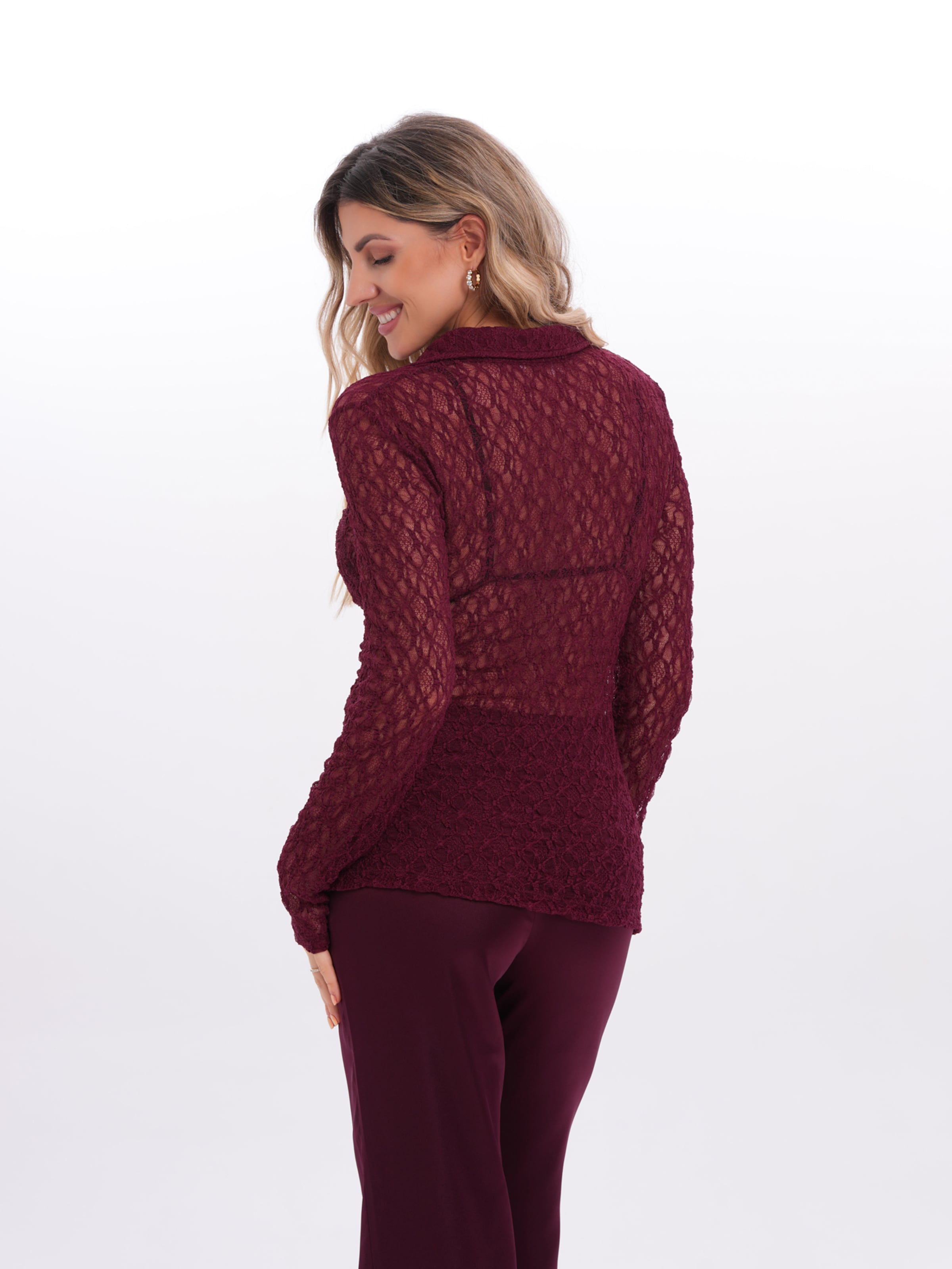 Chemisier MYLAVIE by Sarah Harrison en rouge