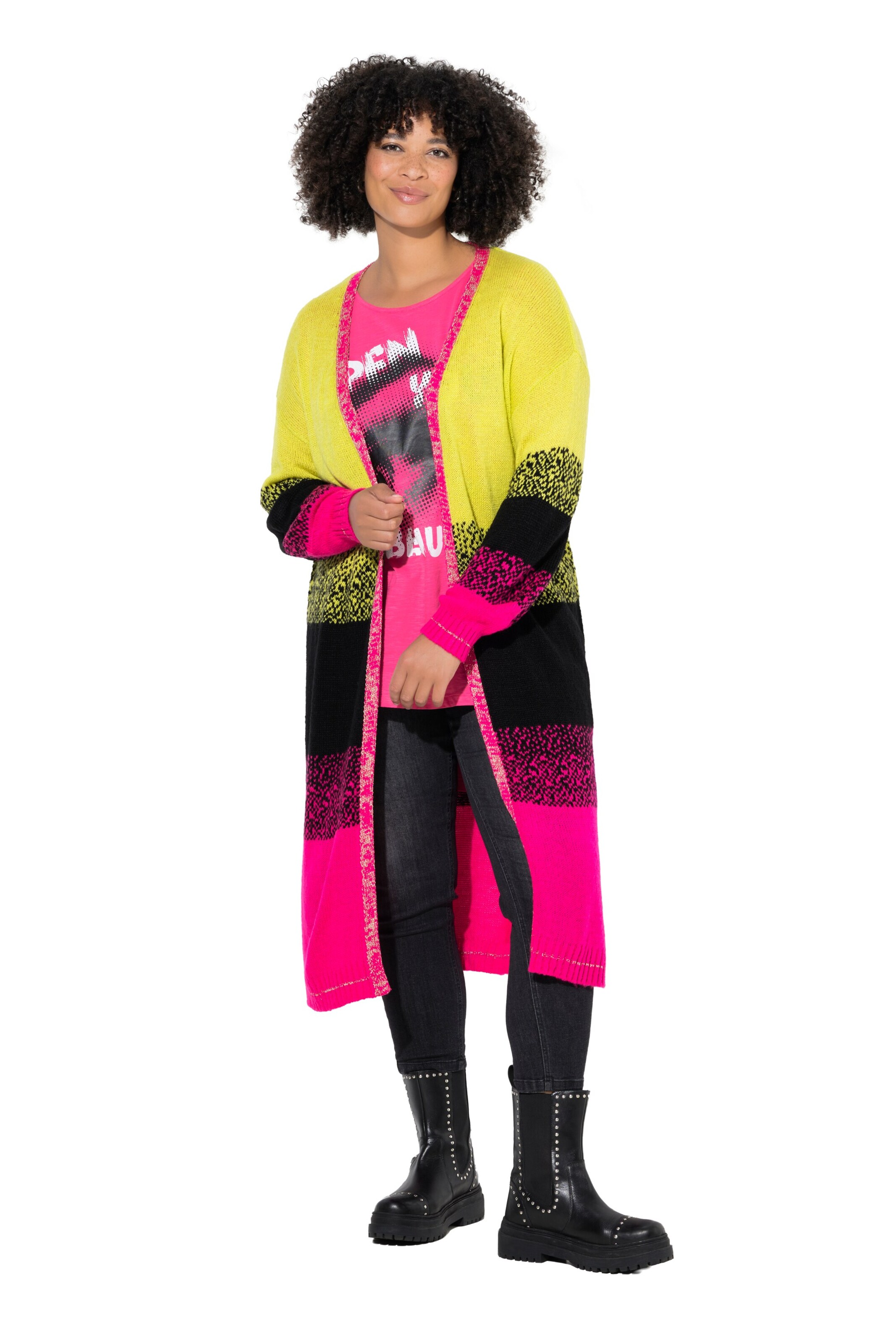 Angel of Style Knit Cardigan in Mixed colors: front