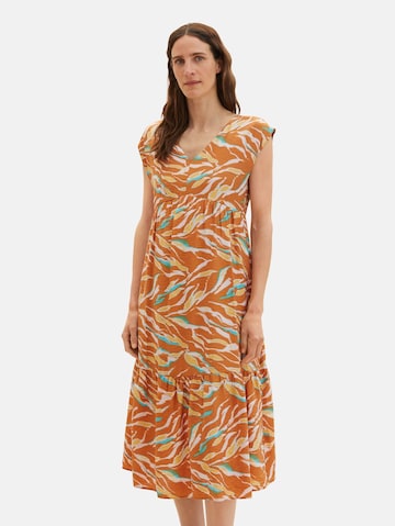 TOM TAILOR Summer dress in Brown: front