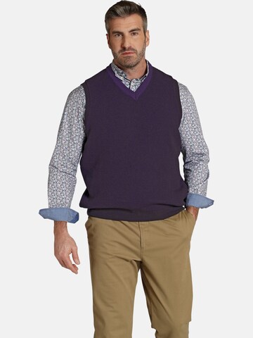 Charles Colby Sweater Vest 'Earl Macsen' in Purple: front