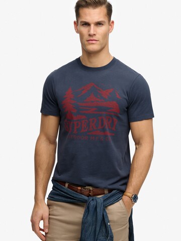 Superdry & Co Μπλουζάκι 'Retro Outdoor' σε μπλε: μπροστά