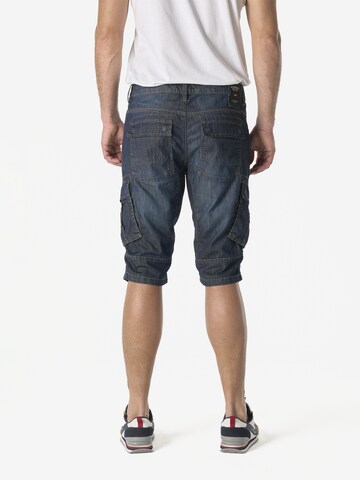 KOROSHI Regular Cargojeans i blå