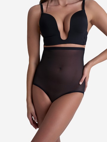 Bye Bra Shapingslip 'Forming Tulle High Waist Brief' in Zwart: voorkant