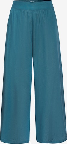 LASCANAWide Leg/ Široke nogavice Hlače - zelena boja: prednji dio
