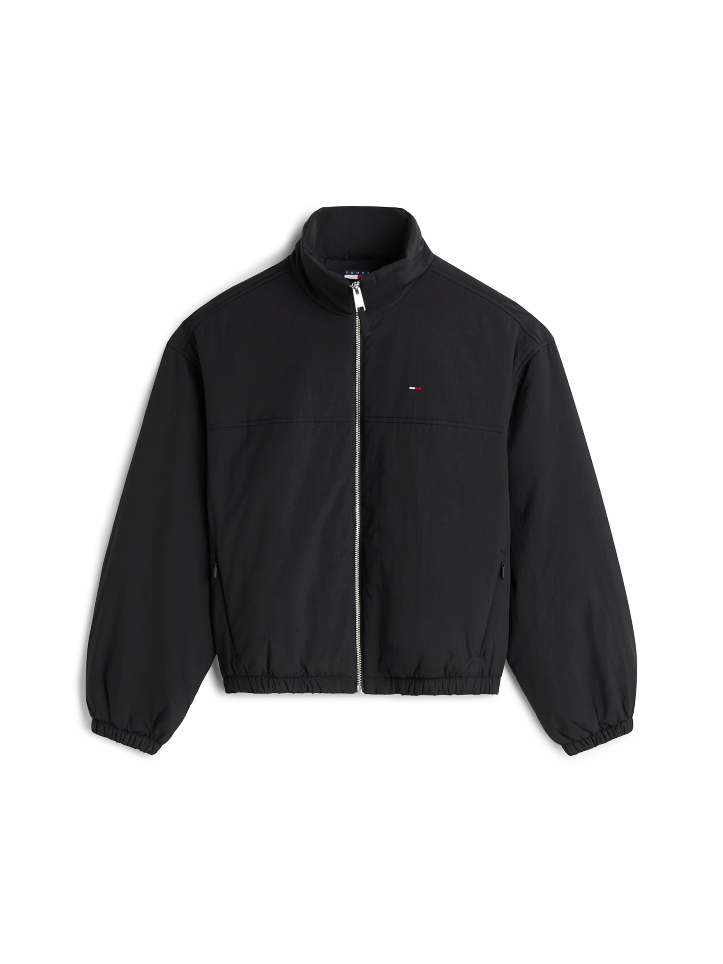 Tommy Jeans Преходно яке в черно: отпред