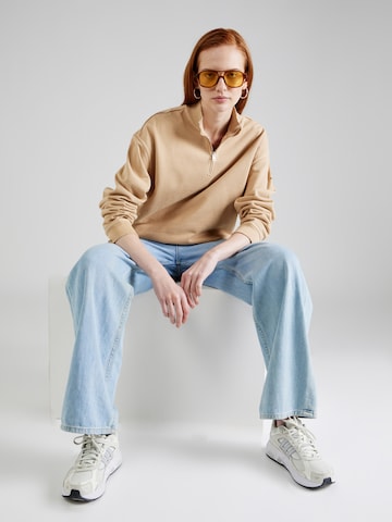LEVI'S ® Bluzka sportowa 'Rue Quarter Zip Sweatshirt' w kolorze beżowy